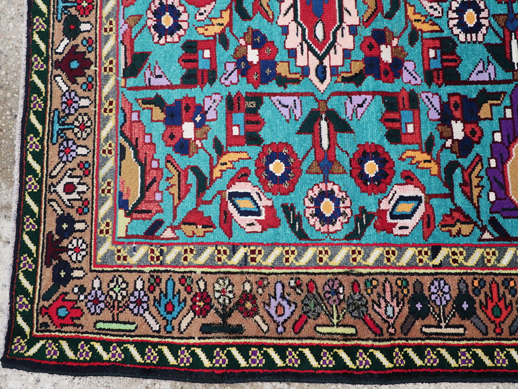 Vintage Persian Malayer Throw Rug, No.31975 - Galerie Shabab