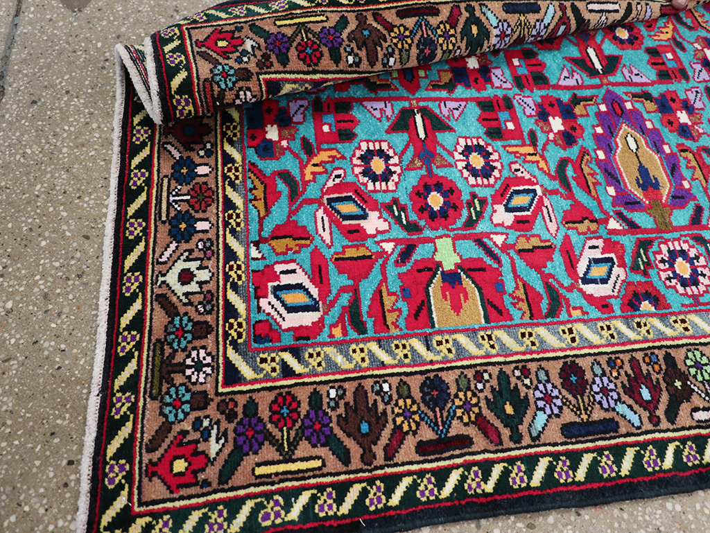 Vintage Persian Malayer Throw Rug, No.31975 - Galerie Shabab