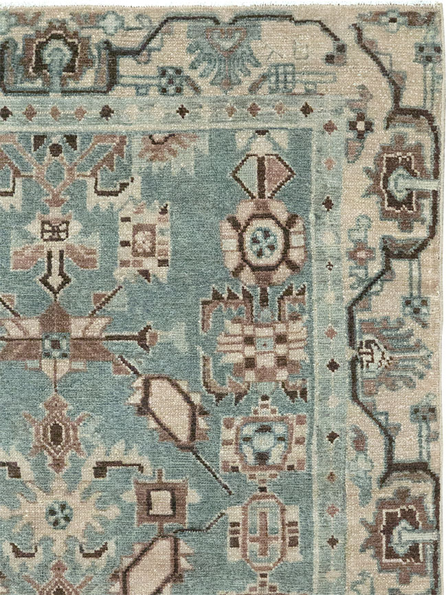 Vintage Persian Malayer Throw Rug, No.31976 - Galerie Shabab