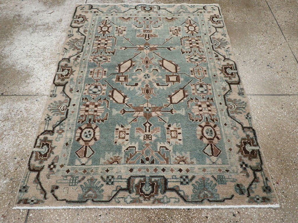 Vintage Persian Malayer Throw Rug, No.31976 - Galerie Shabab