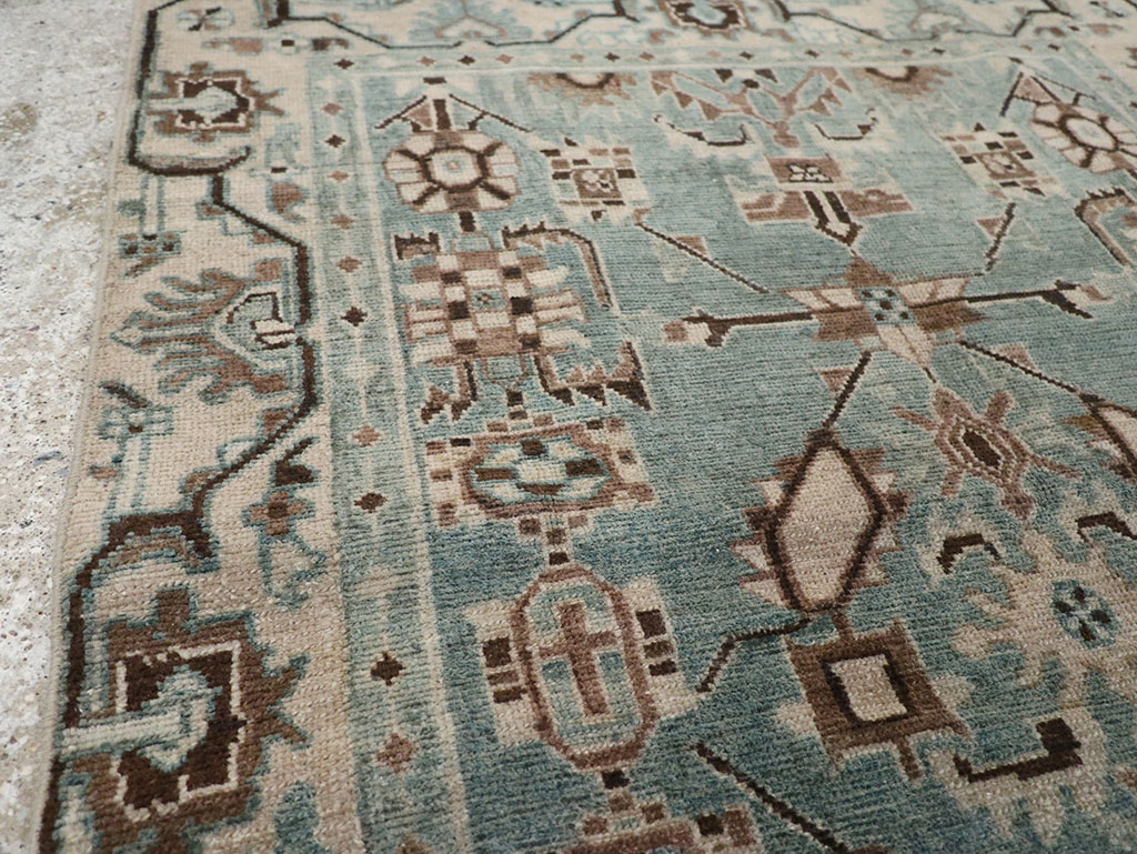 Vintage Persian Malayer Throw Rug, No.31976 - Galerie Shabab