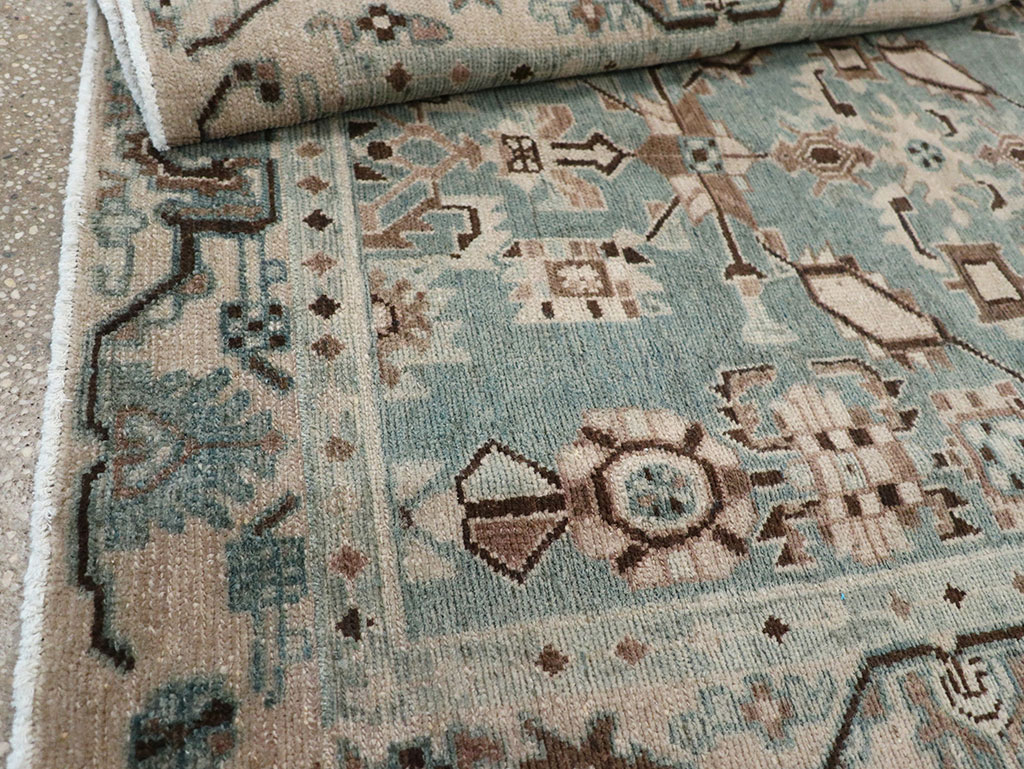 Vintage Persian Malayer Throw Rug, No.31976 - Galerie Shabab