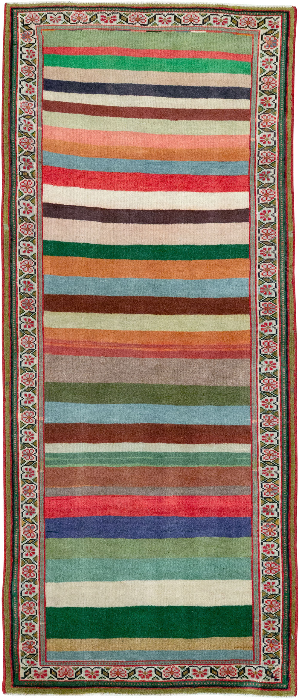 Vintage Persian Mahal Throw Rug, No.31978 - Galerie Shabab