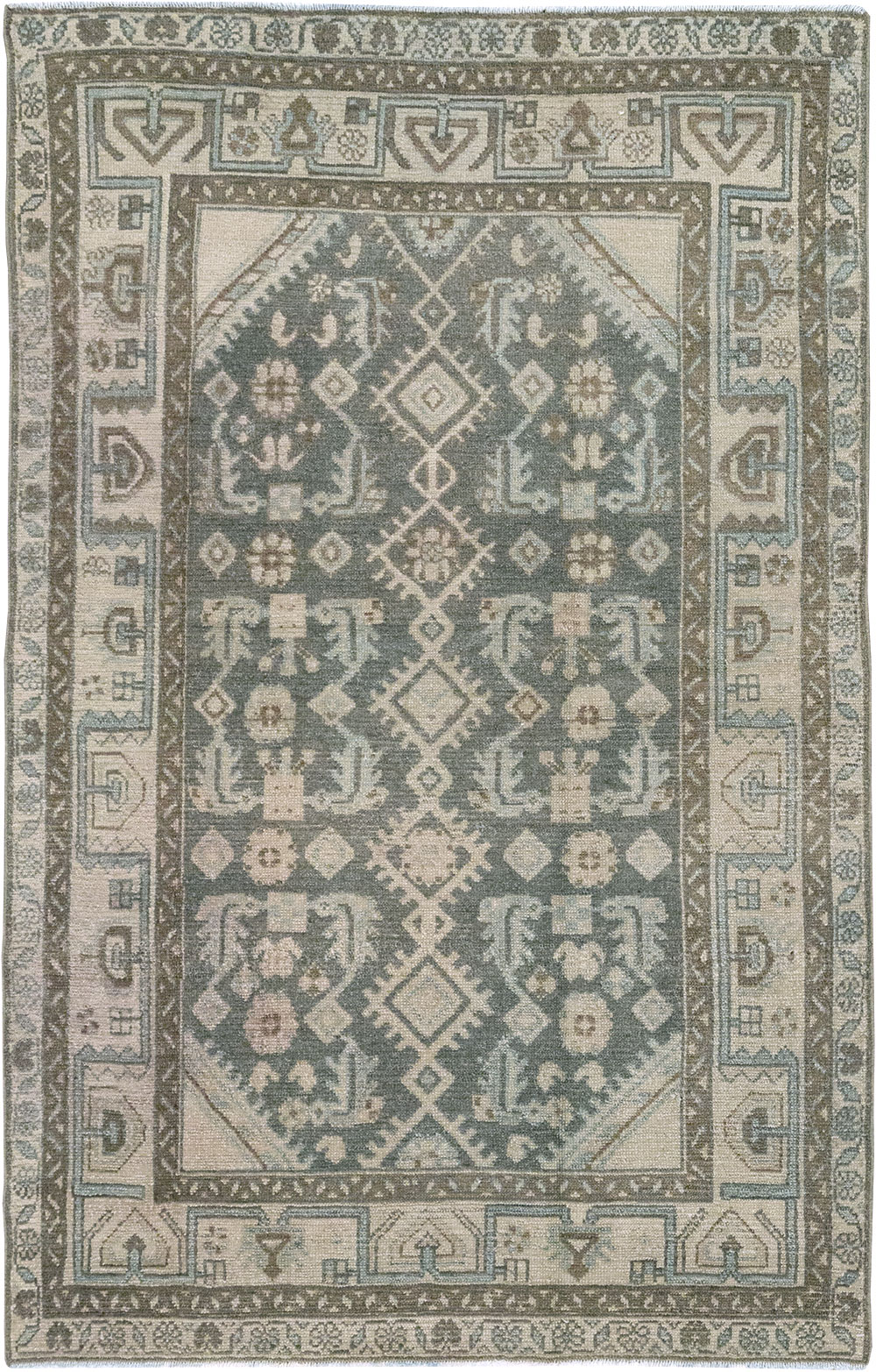 Vintage Persian Malayer Throw Rug (Pair: 1 of 2), No.31983 - Galerie Shabab