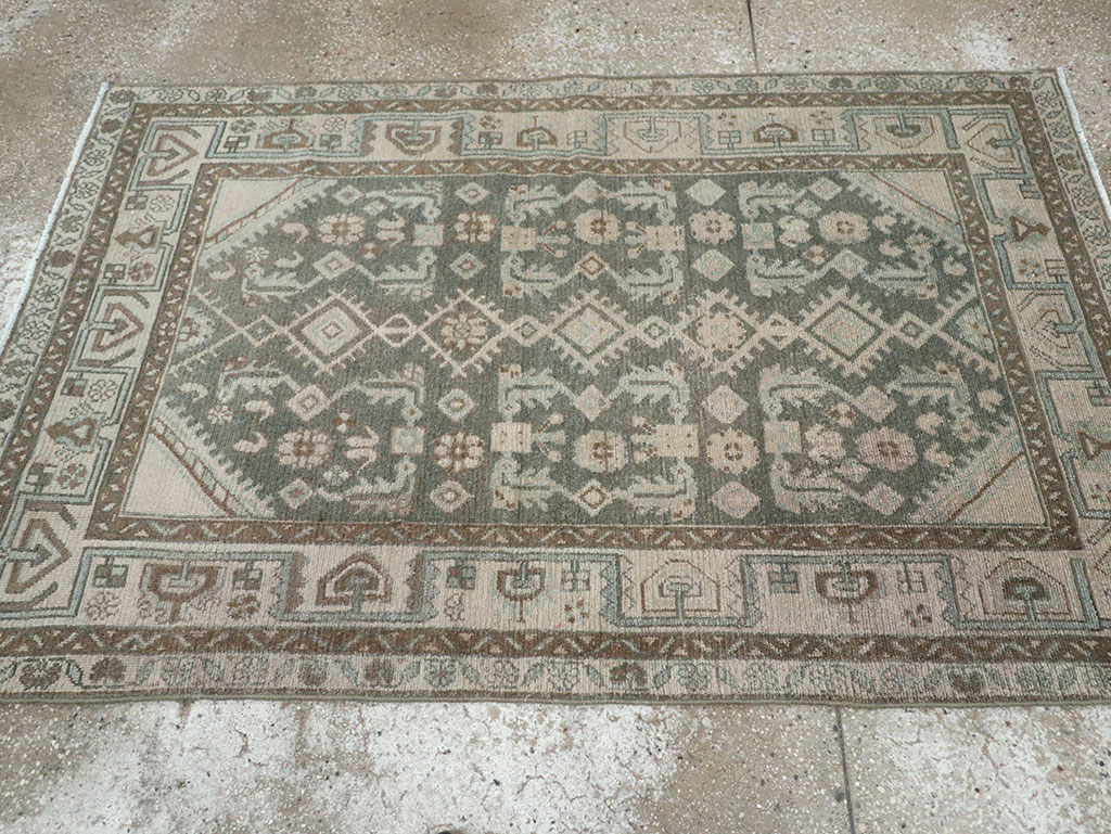 Vintage Persian Malayer Throw Rug (Pair: 1 of 2), No.31983 - Galerie Shabab