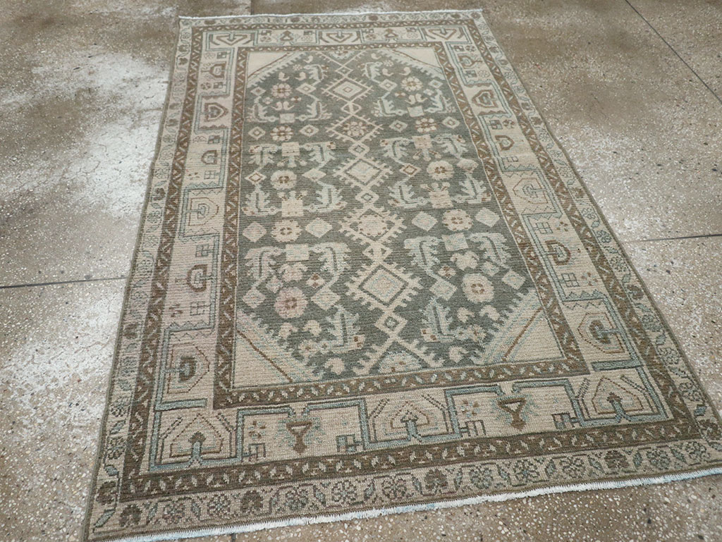 Vintage Persian Malayer Throw Rug (Pair: 1 of 2), No.31983 - Galerie Shabab