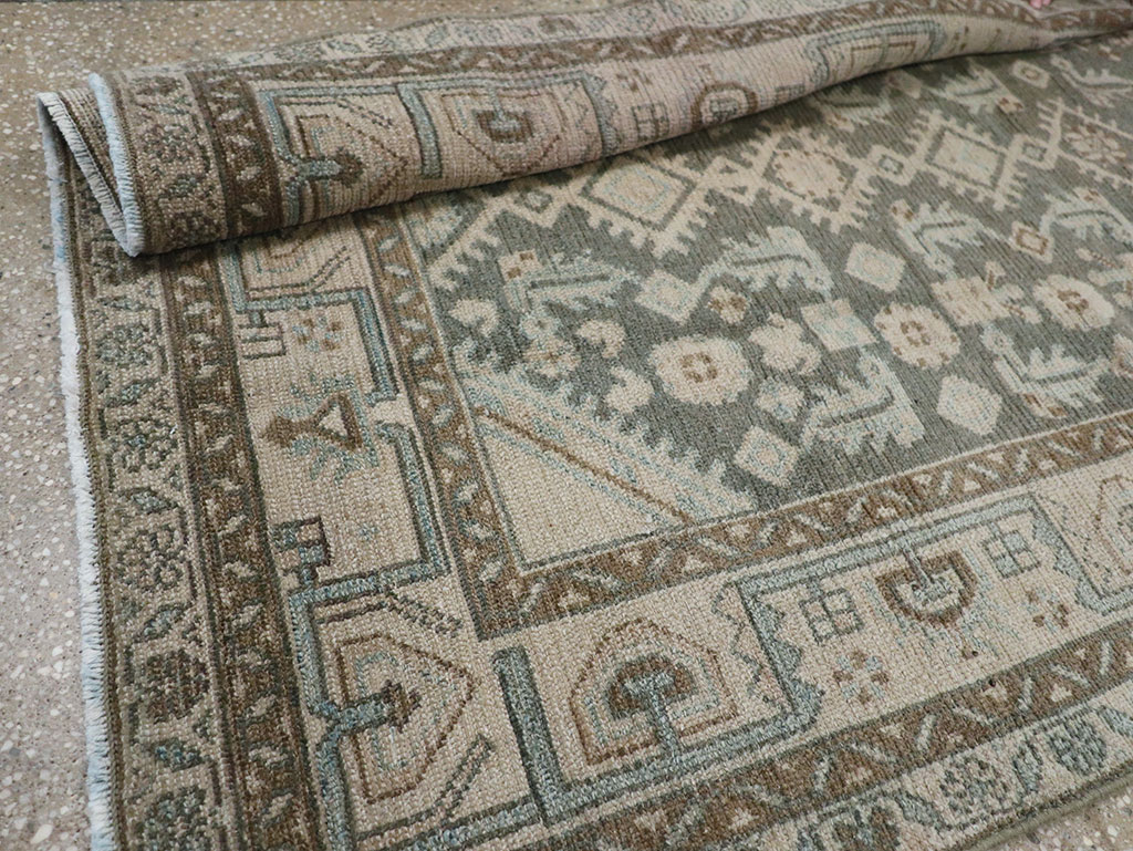 Vintage Persian Malayer Throw Rug (Pair: 1 of 2), No.31983 - Galerie Shabab