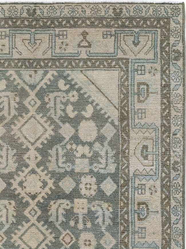 Vintage Persian Malayer Throw Rug (Pair: 2 of 2), No.31984 - Galerie Shabab