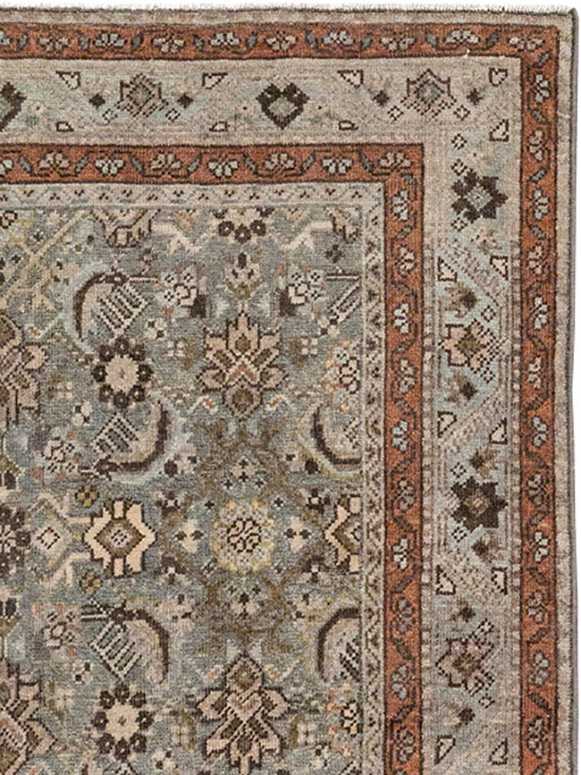 Antique Persian Tabriz Throw Rug, No.31985 - Galerie Shabab