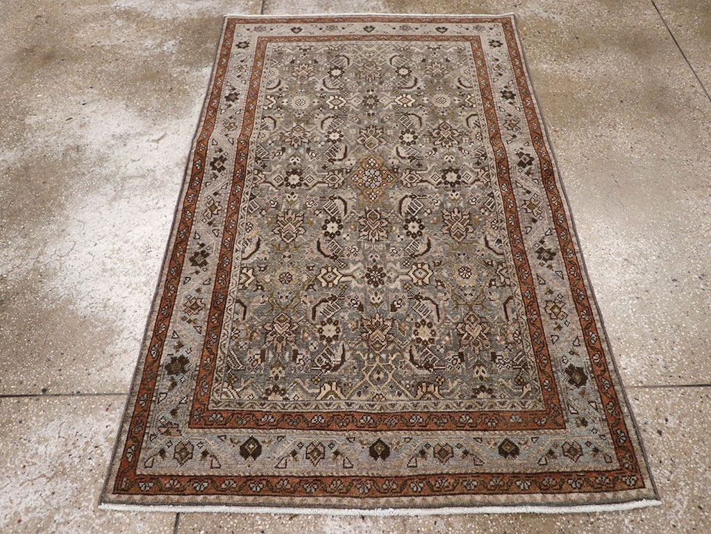 Antique Persian Tabriz Throw Rug, No.31985 - Galerie Shabab