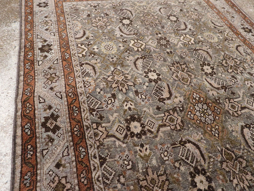 Antique Persian Tabriz Throw Rug, No.31985 - Galerie Shabab