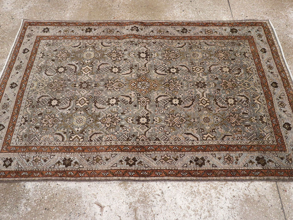 Antique Persian Tabriz Throw Rug, No.31985 - Galerie Shabab