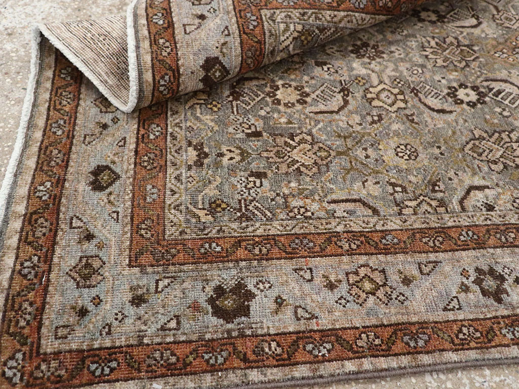 Antique Persian Tabriz Throw Rug, No.31985 - Galerie Shabab