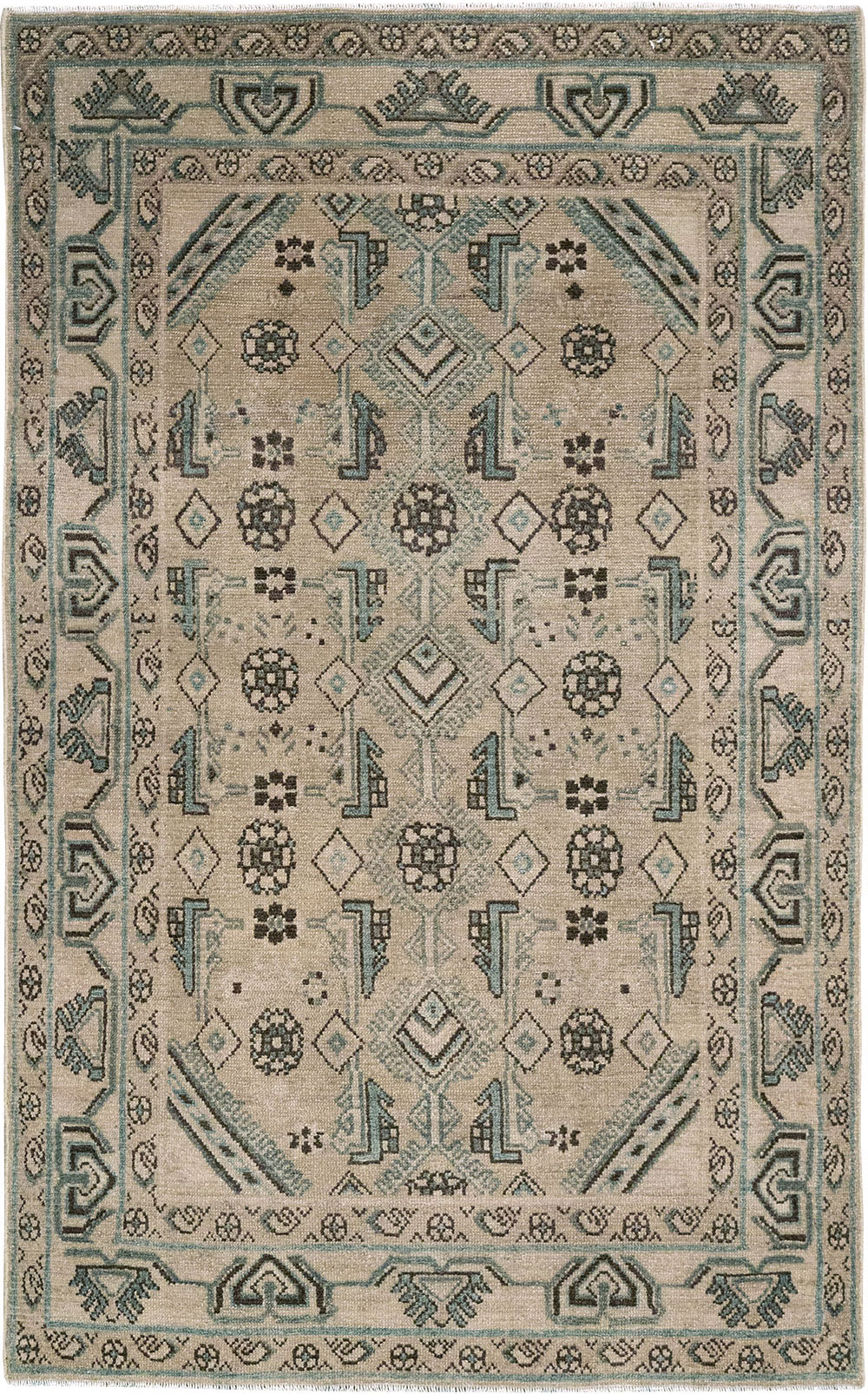 Vintage Persian Malayer Throw Rug (Pair: 2 of 2), No.31986 - Galerie Shabab