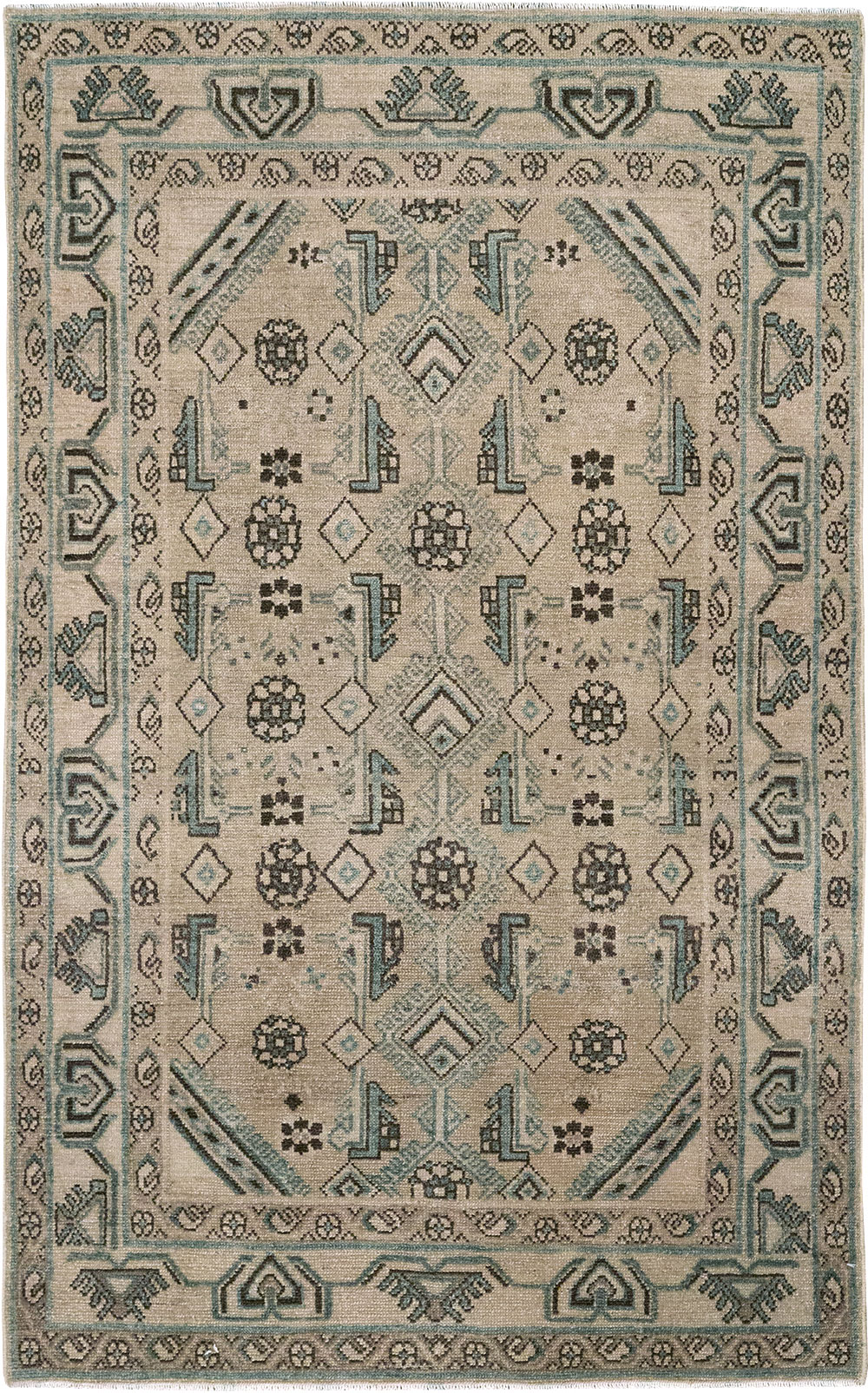 Vintage Persian Malayer Throw Rug (Pair: 2 of 2), No.31986 - Galerie Shabab