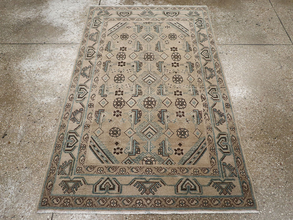 Vintage Persian Malayer Throw Rug (Pair: 2 of 2), No.31986 - Galerie Shabab