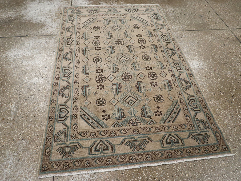 Vintage Persian Malayer Throw Rug (Pair: 2 of 2), No.31986 - Galerie Shabab