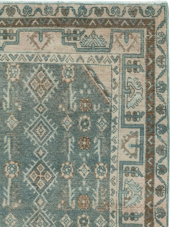 Vintage Persian Malayer Throw Rug (Pair: 1 of 2), No.31987 - Galerie Shabab