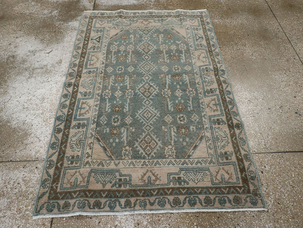 Vintage Persian Malayer Throw Rug, No.31987 - Galerie Shabab