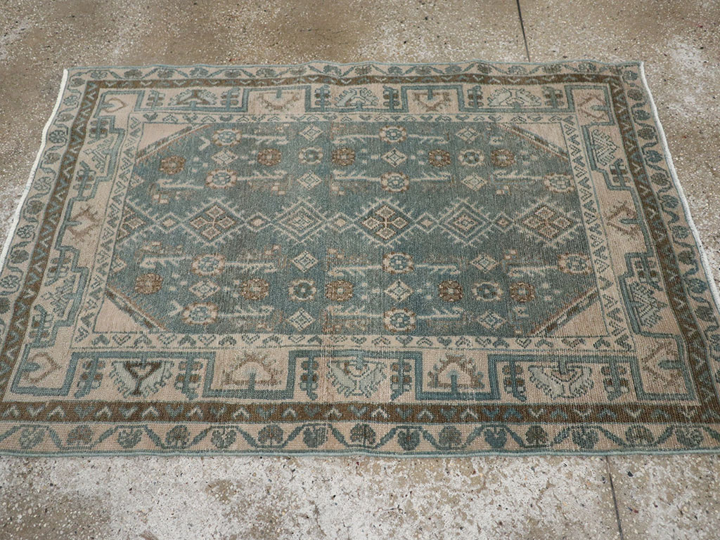 Vintage Persian Malayer Throw Rug (Pair: 1 of 2), No.31987 - Galerie Shabab