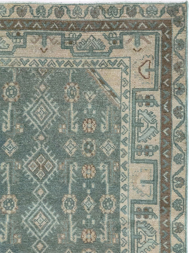 Vintage Persian Malayer Throw Rug, No.31988 - Galerie Shabab