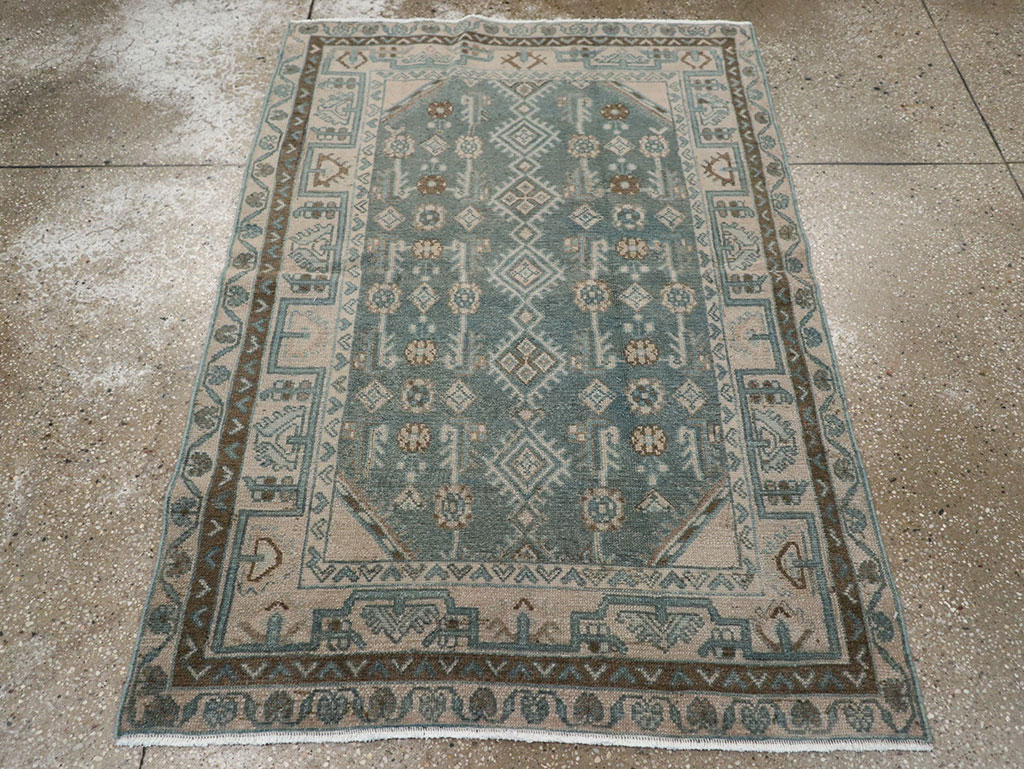 Vintage Persian Malayer Throw Rug (Pair: 2 of 2), No.31988 - Galerie Shabab