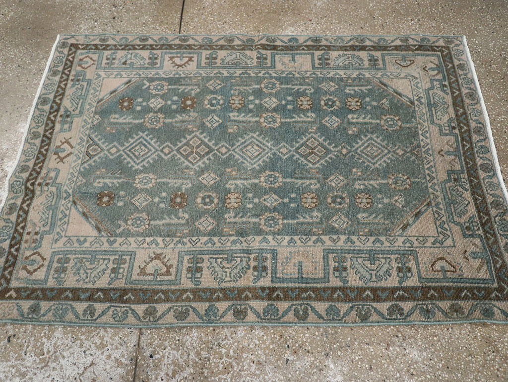 Vintage Persian Malayer Throw Rug, No.31988 - Galerie Shabab