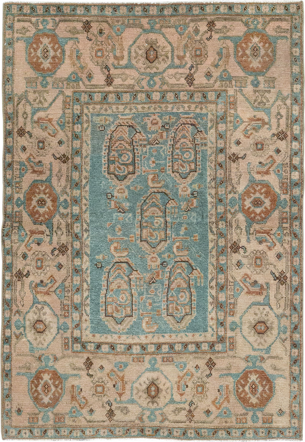 Vintage Persian Malayer Throw Rug, No.31989 - Galerie Shabab