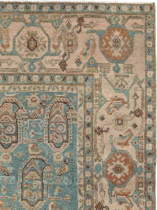 Vintage Persian Malayer Throw Rug, No.31989 - Galerie Shabab