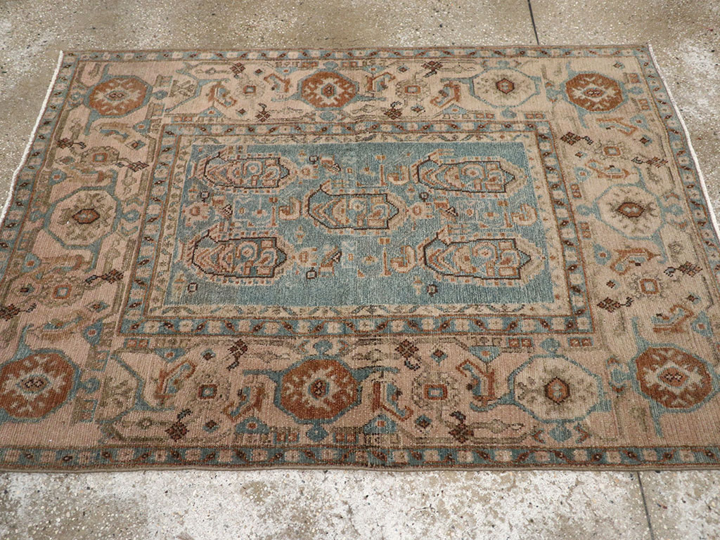 Vintage Persian Malayer Throw Rug, No.31989 - Galerie Shabab
