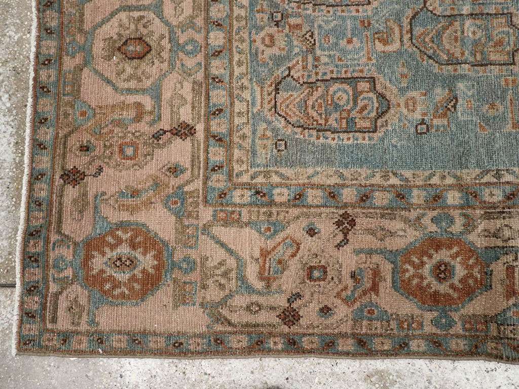 Vintage Persian Malayer Throw Rug, No.31989 - Galerie Shabab