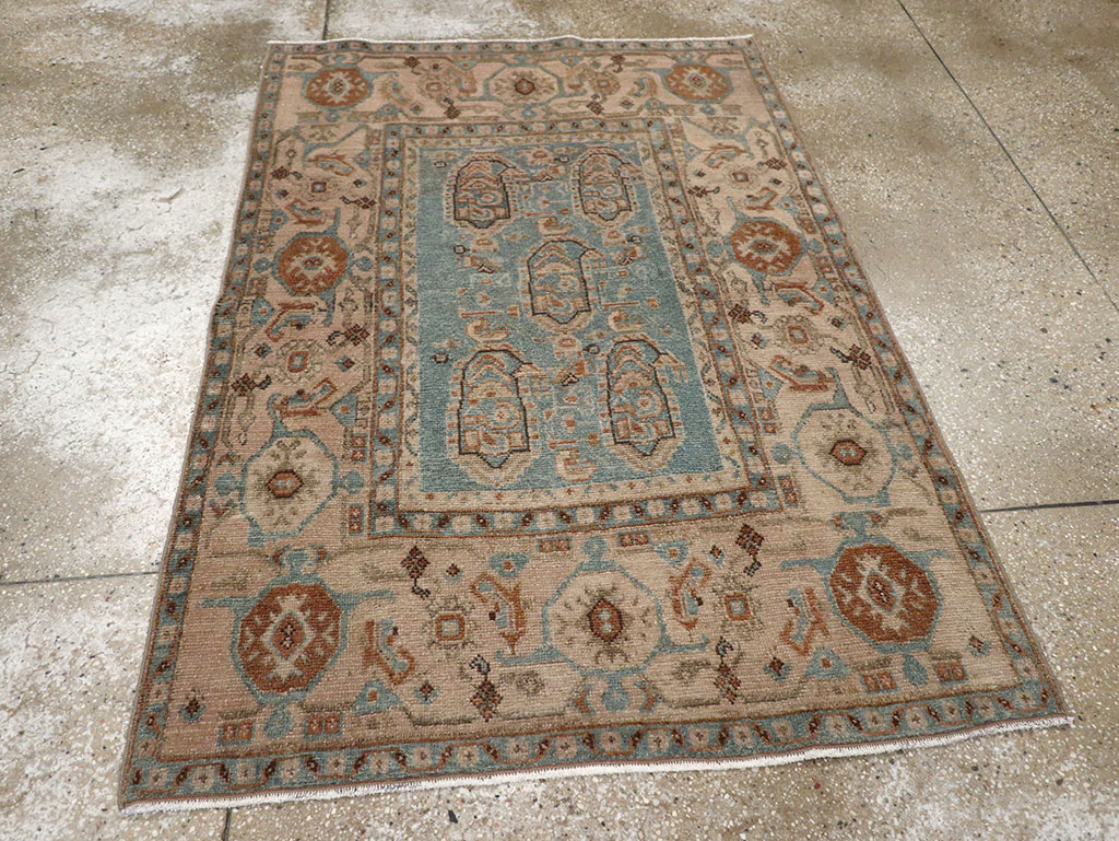 Vintage Persian Malayer Throw Rug, No.31989 - Galerie Shabab
