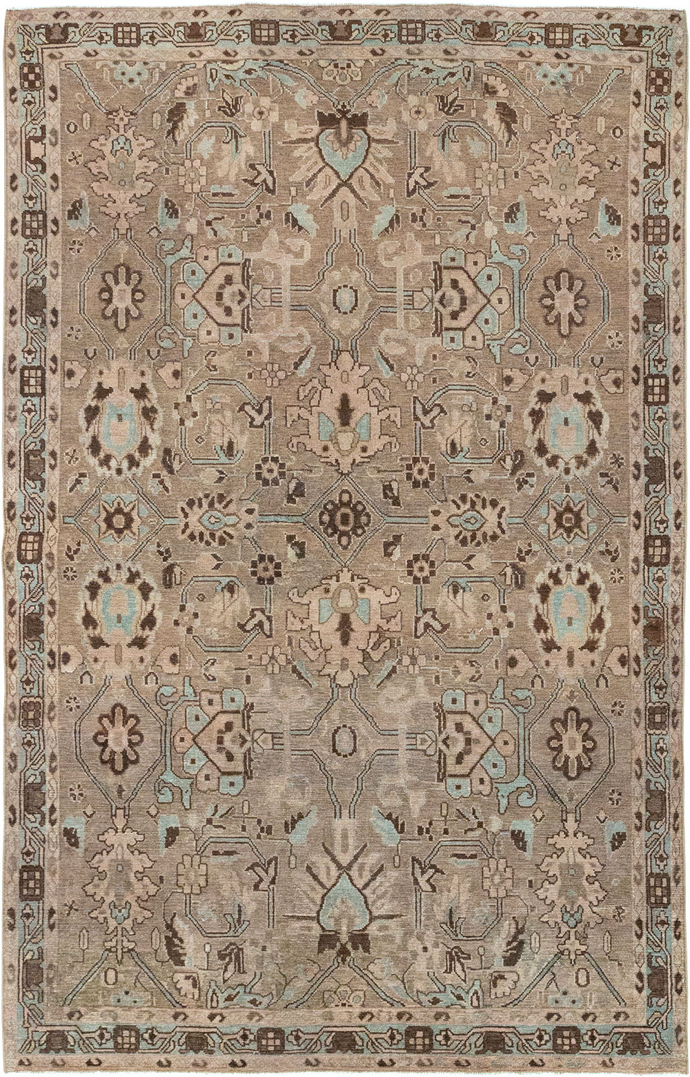 Vintage Persian Malayer Accent Rug, No.31993 - Galerie Shabab