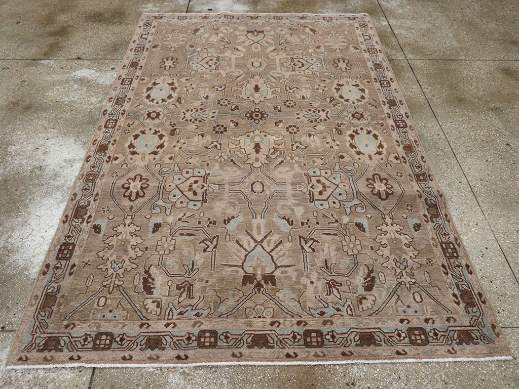 Vintage Persian Malayer Accent Rug, No.31993 - Galerie Shabab