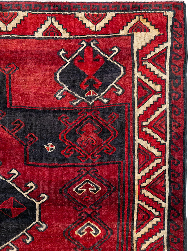 Vintage Persian Lori Square Accent Rug, No.31998 - Galerie Shabab