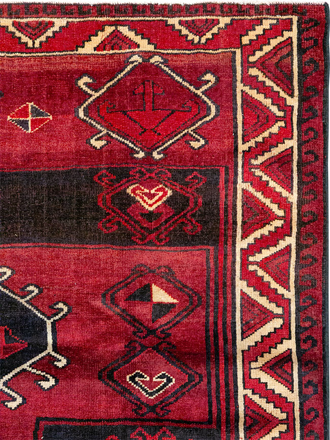 Vintage Persian Lori Square Accent Rug, No.31998 - Galerie Shabab