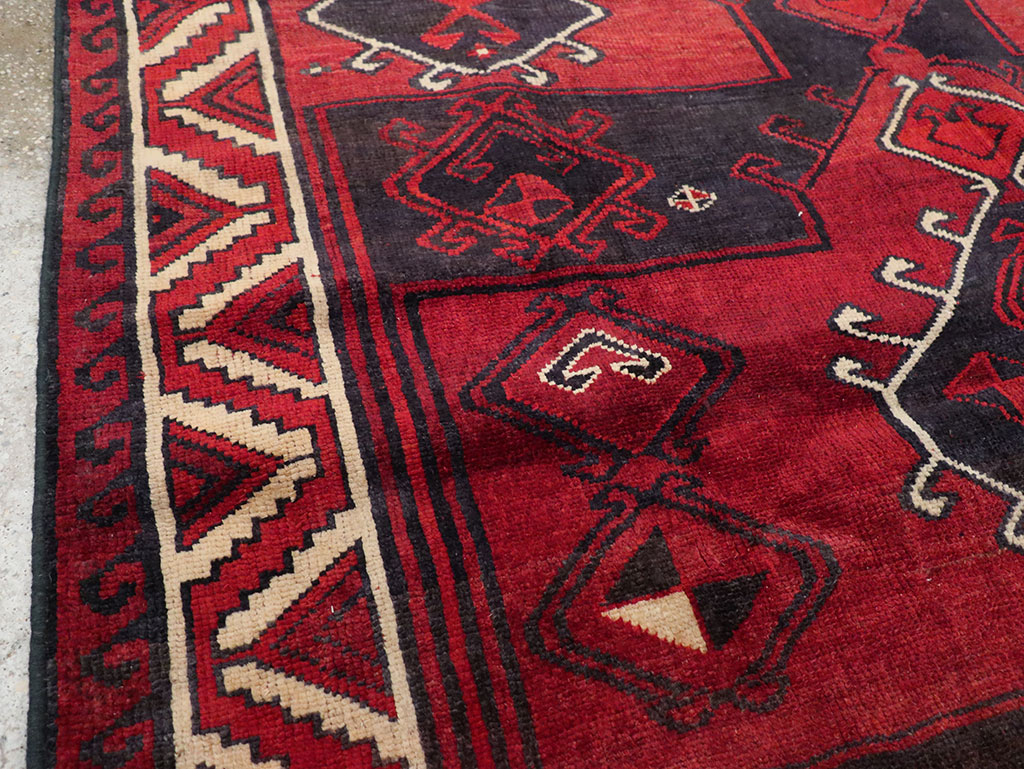 Vintage Persian Lori Square Accent Rug, No.31998 - Galerie Shabab