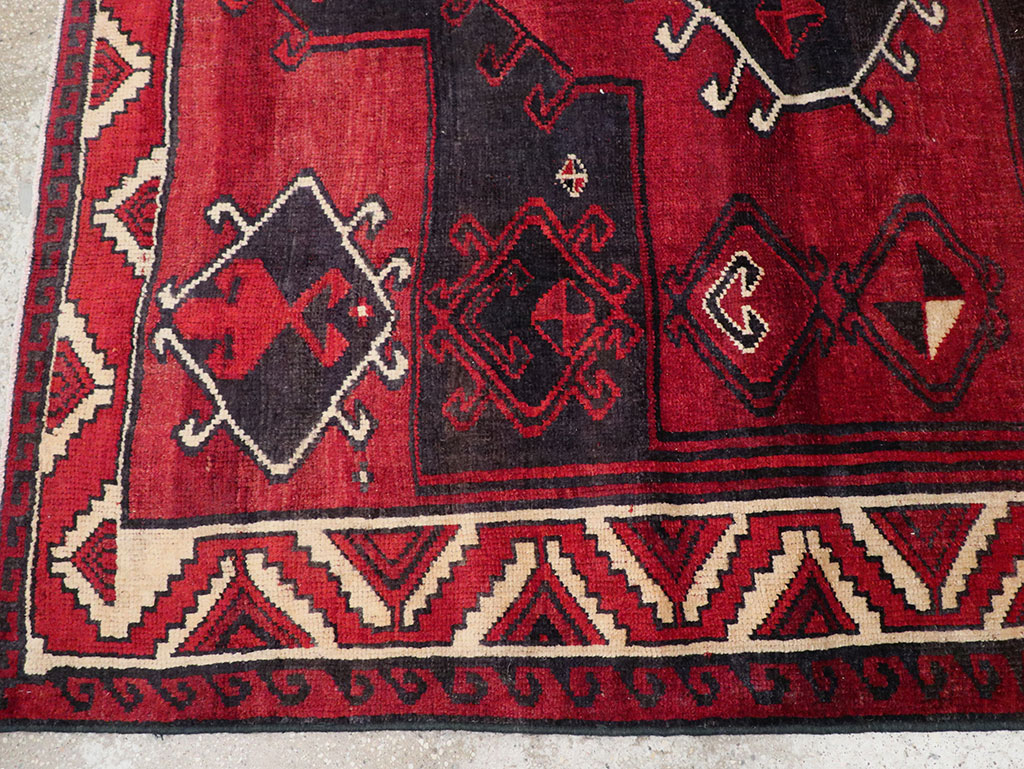 Vintage Persian Lori Square Accent Rug, No.31998 - Galerie Shabab