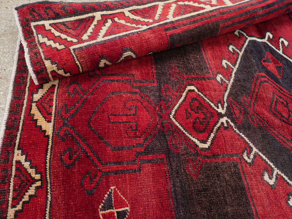 Vintage Persian Lori Square Accent Rug, No.31998 - Galerie Shabab