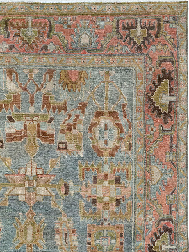 Vintage Persian Malayer Throw Rug, No.31999 - Galerie Shabab