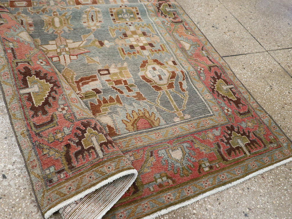 Vintage Persian Malayer Throw Rug, No.31999 - Galerie Shabab