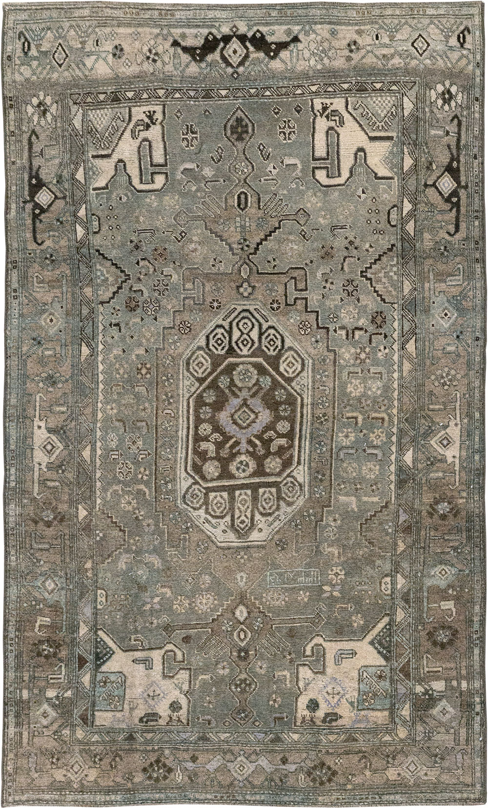 Antique Persian Kurdish Accent Rug, No.32001 - Galerie Shabab