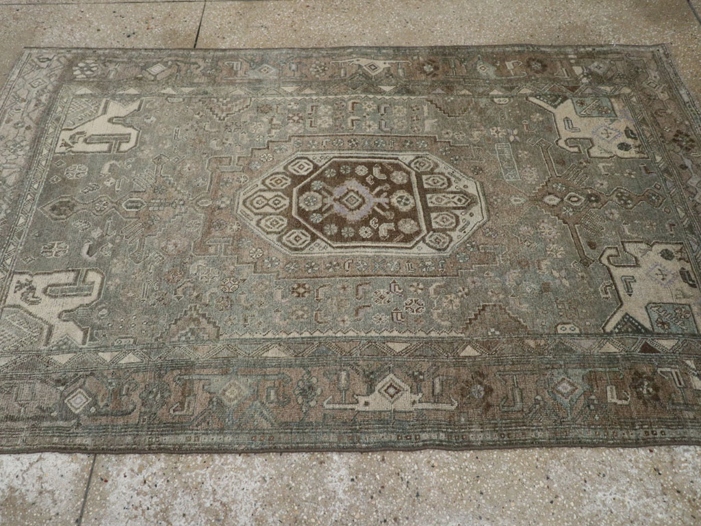 Antique Persian Kurdish Accent Rug, No.32001 - Galerie Shabab