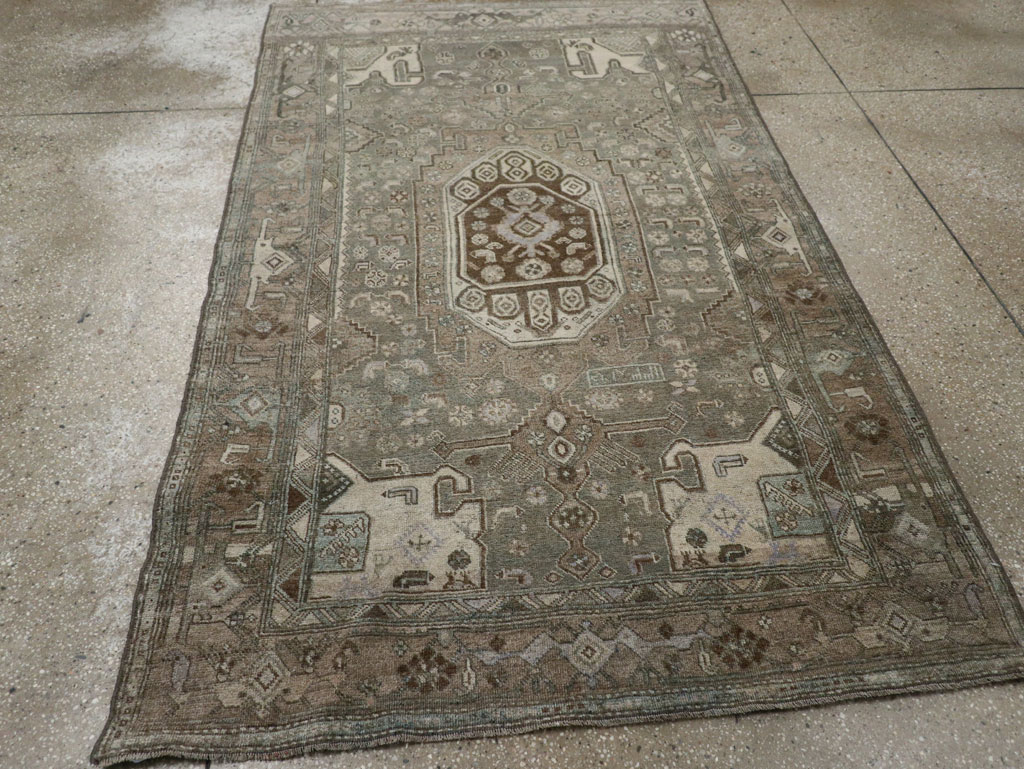 Antique Persian Kurdish Accent Rug, No.32001 - Galerie Shabab