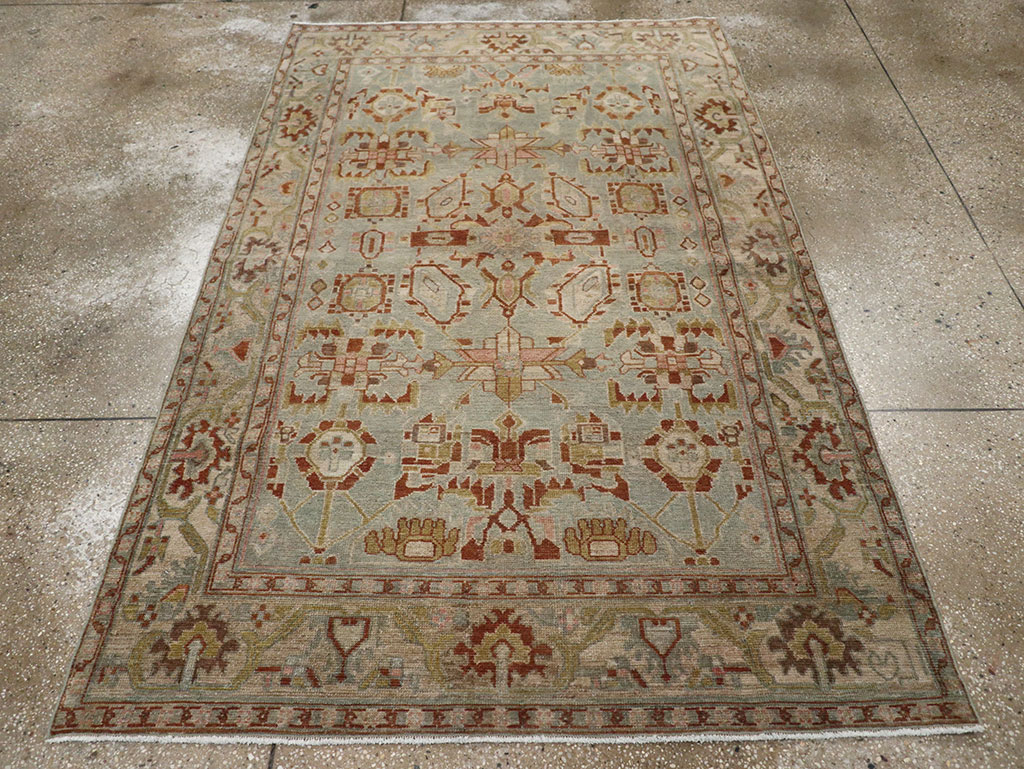 Vintage Persian Malayer Accent Rug, No.32002 - Galerie Shabab