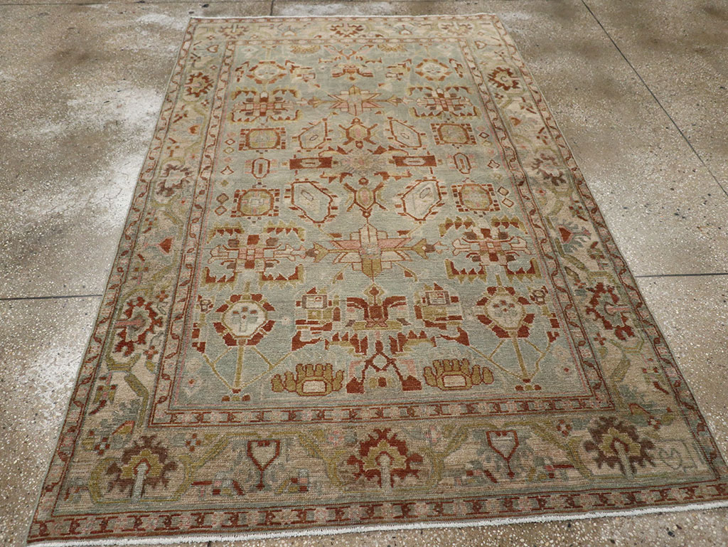 Vintage Persian Malayer Accent Rug, No.32002 - Galerie Shabab