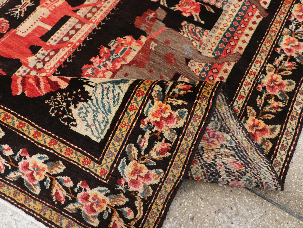 Vintage Pictorial Karabagh Rug, No.32009 - Galerie Shabab