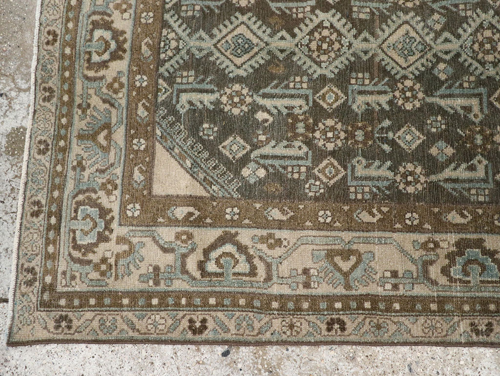 Vintage Persian Malayer Throw Rug, No.32013 - Galerie Shabab