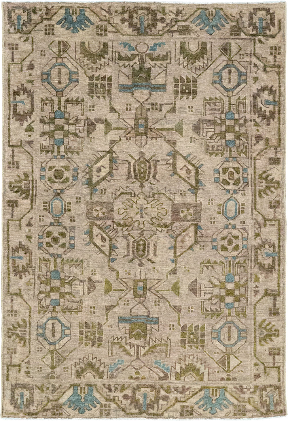 Vintage Persian Malayer Throw Rug (Pair: 1 of 2), No.32016 - Galerie Shabab