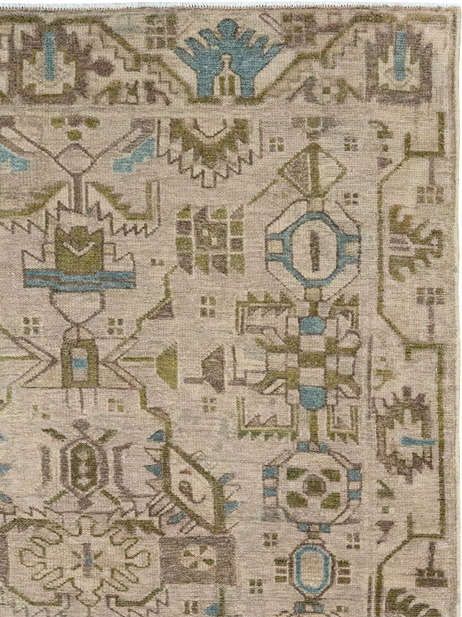 Vintage Persian Malayer Throw Rug (Pair: 1 of 2), No.32016 - Galerie Shabab